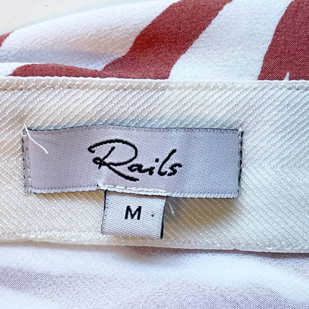 Rails Anya Zebra Print Midi Skirt - Rust Orange-B… - image 6